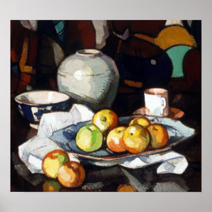 Samuel Peploe still Life Apples and Jar Poster