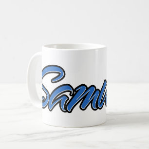 Samuel Prénom Blue Tasse