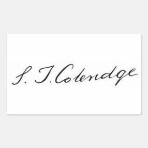 Samuel Taylor Coleridge handtekening Rechthoekige Sticker