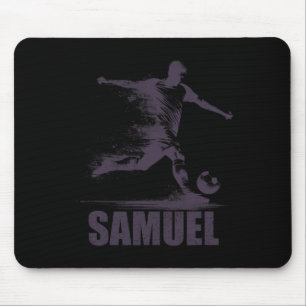 Samuel Voetbal Jongens Gepersonaliseerde Voornaam Muismat