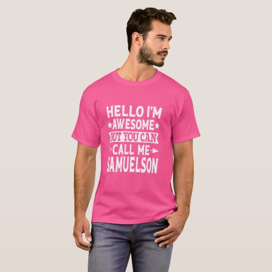 Samuelson Achternaam Samuelson Achternaam Samuelso T-shirt (Voorkant volledig)