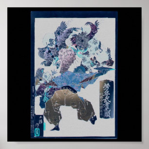 Samurai, aangevallen door Tengu, Circa 1883 Poster