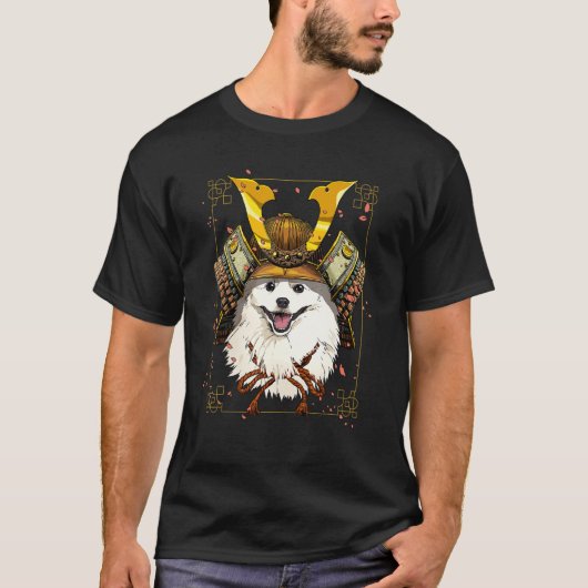 Samurai American Eskimo Japanese Warrior Bushido D T-shirt (Voorkant)