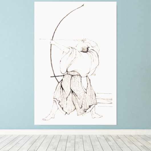 Samurai Archer Canvas Afdruk (Insitu (Houten vloer))