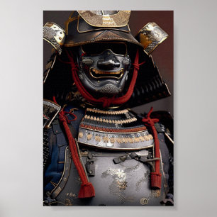 Samurai Armor Artwork Poster Wall Art Kaarten afdr