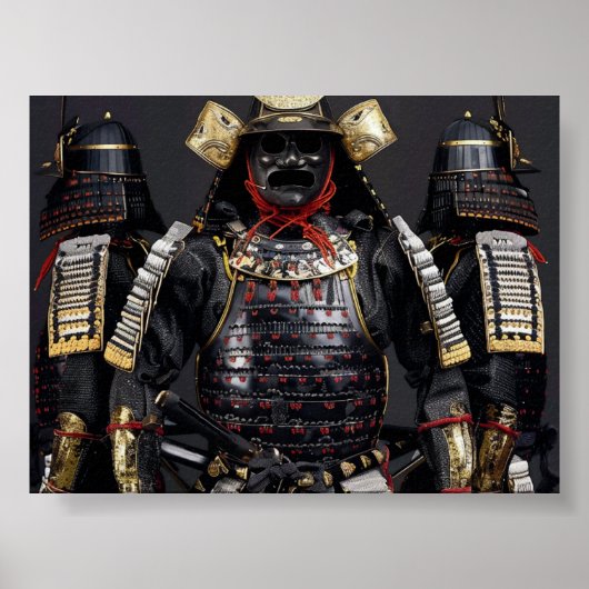 Samurai armor Poster Kaart digitale Drukwand (Voorkant)
