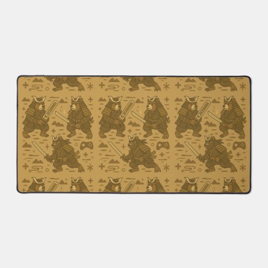 Samurai Bear with Game Controller Bureaumat (Voorkant)