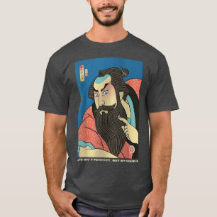 Samurai & Beard Ukiyoe Japanse Warrior Lover (2) T-shirt