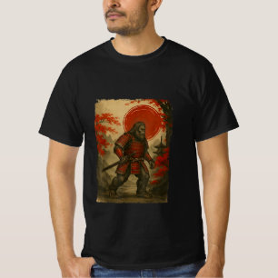 Samurai Bigfoot Krijger Sasquatch Vintage Japans T-shirt
