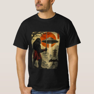 Samurai Bigfoot Krijger Sasquatch Vintage Japans T-shirt
