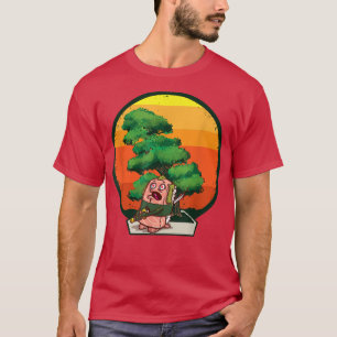 Samurai Bonsai Sushi Japans Kawaii Astethic T-shirt