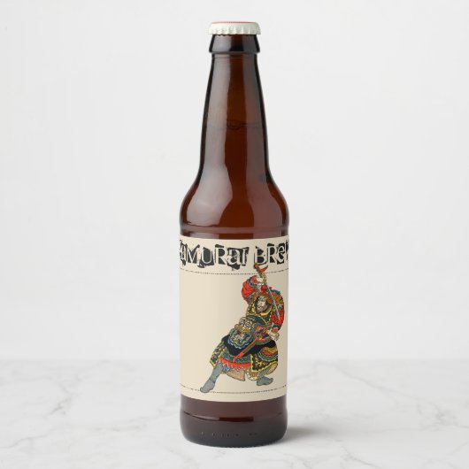 Samurai Brew bier flesetiket Bier Etiket (Voorkant)