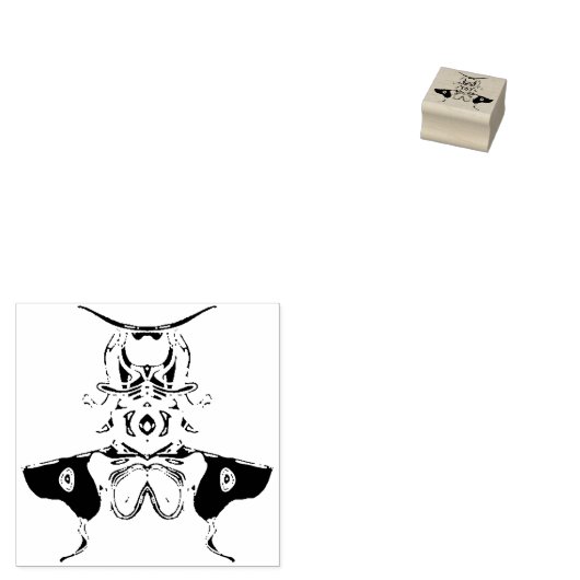 Samurai bug 	rubberstempel (Gestempeld)