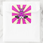 Samurai bug vierkante sticker (Tas)