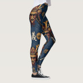 Samurai Bushido Code Deugden Naadloos Patroon Leggings (Rechts)