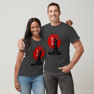Samurai Bushido Discipline Japanse Rode Zon T-shirt