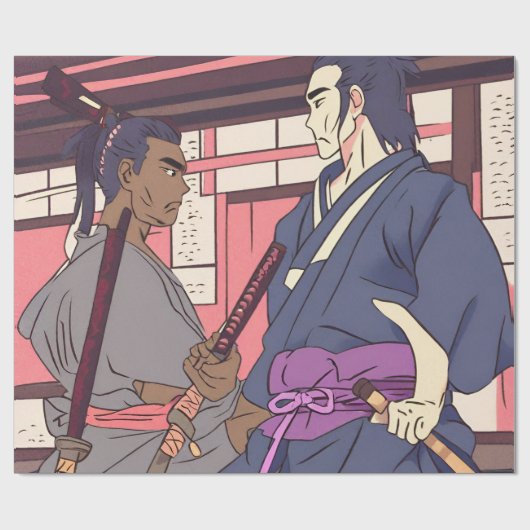 samurai cadeaupapier (Vlak)