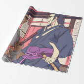 samurai cadeaupapier (Uitgerold)