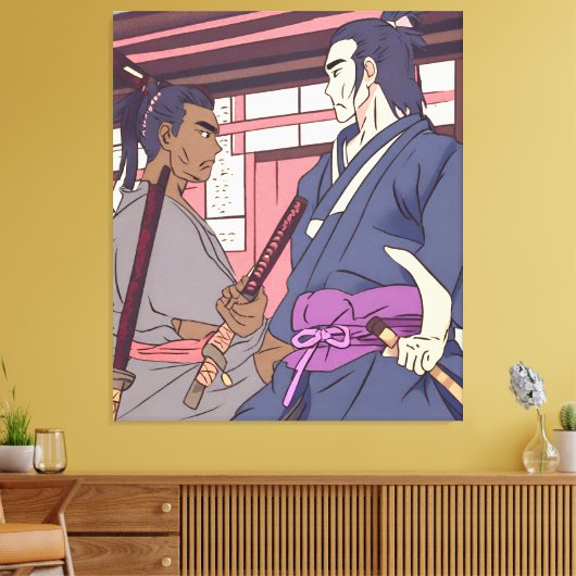 samurai canvas afdruk (Insitu (Woonkamer))