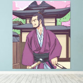 samurai canvas afdruk (Insitu (Houten vloer))