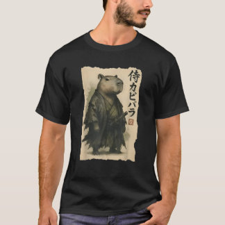 Samurai Capybara Grappig Capybara Japans Dier T-shirt