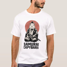 Samurai Capybara Grappige Japanse Esthetiek Anime T-shirt