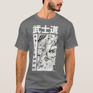 Samurai Cartoon Japan Anime Mannen & Vrouwen Japan T-shirt