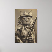 Samurai Cat Canvas Afdruk (Voorkant)