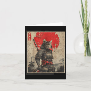 Samurai Cat Japanese Graphic T - shirts Mannen Uk Kaart