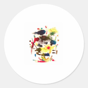 Samurai Cat-Lady Abstracte Hankamer Artjunkhaus Ar Ronde Sticker