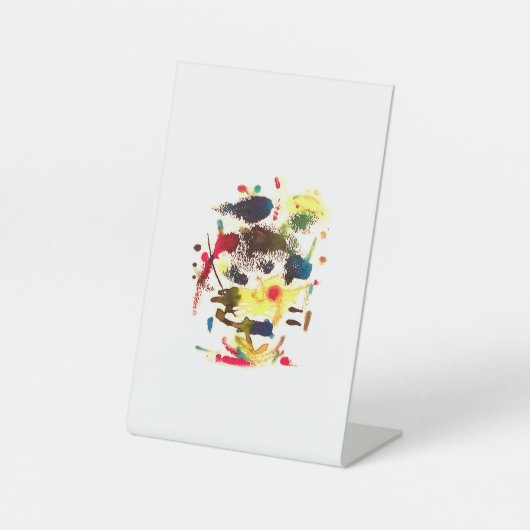 Samurai Cat-Lady Jeff Hankamer Artjunkhaus grappig Reclamebord Met Voetstuk (Voorkant)