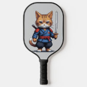 Samurai Cat Pixel Art Pickleball Paddle (Voorkant)