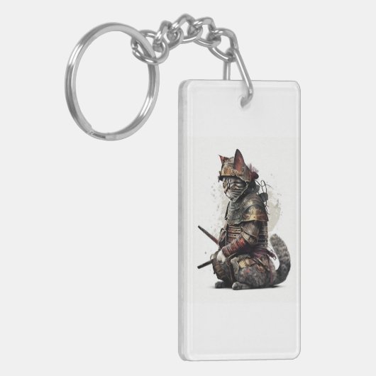 Samurai Cat Sleutelhanger (Voorkant Links)