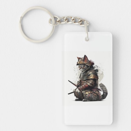 Samurai Cat Sleutelhanger (Voorkant)