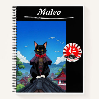 Samurai Compassion Chat Carnet Spiral