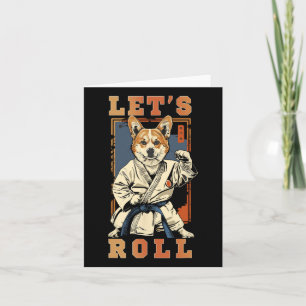 Samurai Corgi in Jiu Jitsu Gi BJJ leven Braziliaan Kaart
