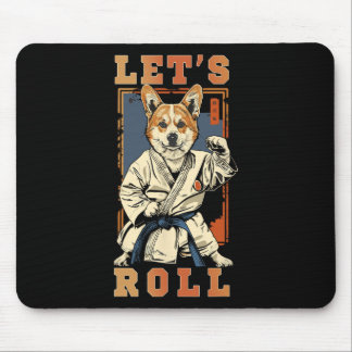Samurai Corgi in Jiu Jitsu Gi BJJ leven Braziliaan Muismat