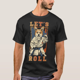 Samurai Corgi in Jiu Jitsu Gi BJJ leven Braziliaan T-shirt