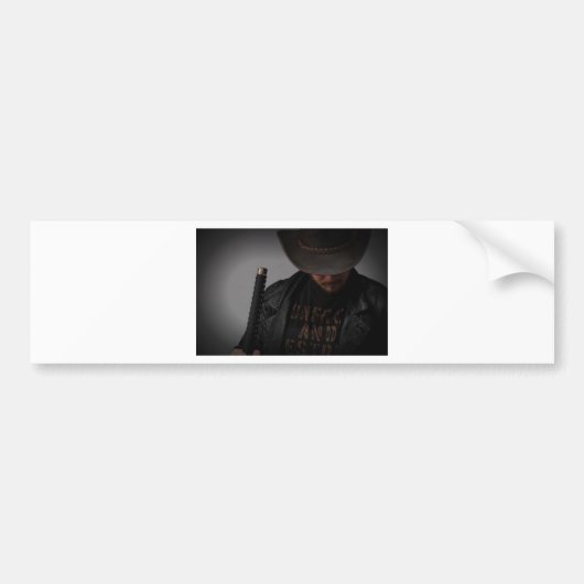 Samurai Cowboy van mij Bumpersticker (Voorkant)