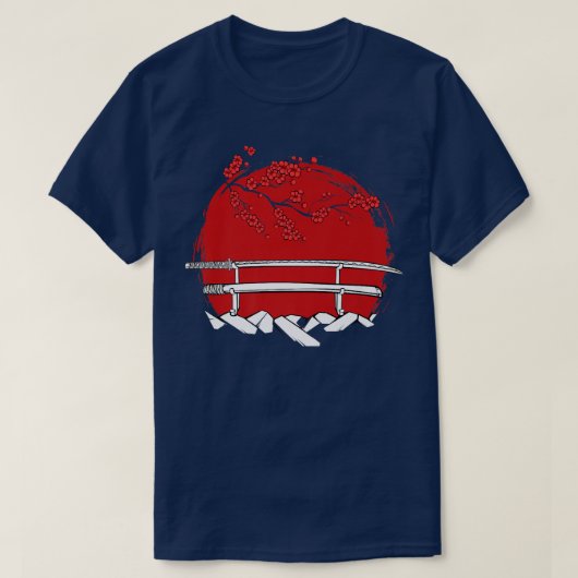 Samurai Culture Scenery Sakura Ch T-shirt (Design voorkant)