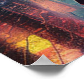 Samurai CyberPunk Modern Nightscape Futuristisch Poster (Hoek)