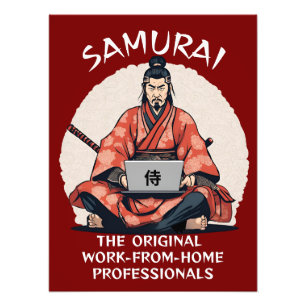 Samurai: de originele thuiswerkers foto afdruk