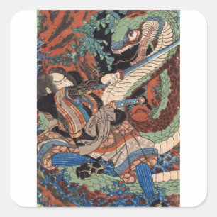 SAMURAI DIE EEN ENORME STICKER DOODT
