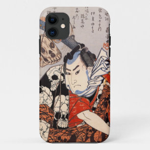 Samurai die een schedelpatroon heeft iPhone 11 hoesje