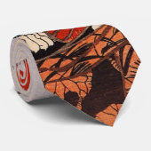 Samurai die een schedelpatroon heeft stropdas (Opgerold)