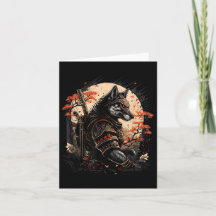 Samurai Dog Japans Tattoo Graphic voor Heren Jonge Kaart