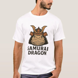 Samurai Draak Retro Baardagaam Grappig T-shirt