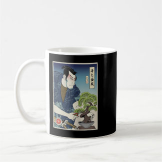Samurai en Bonsai Tree Ukiyoe Japanse krijger Lo Koffiemok