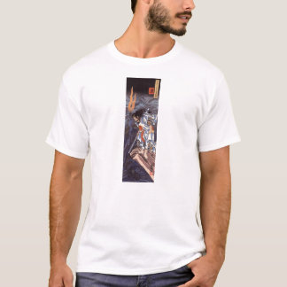 Samurai en Water Dragon Japans afdrukken T-shirt