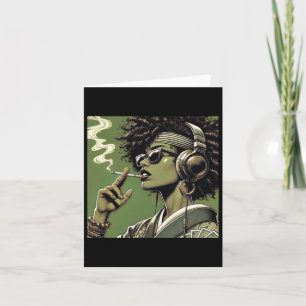 Samurai Femme Retro Vibes met moderne koele Sticke Kaart